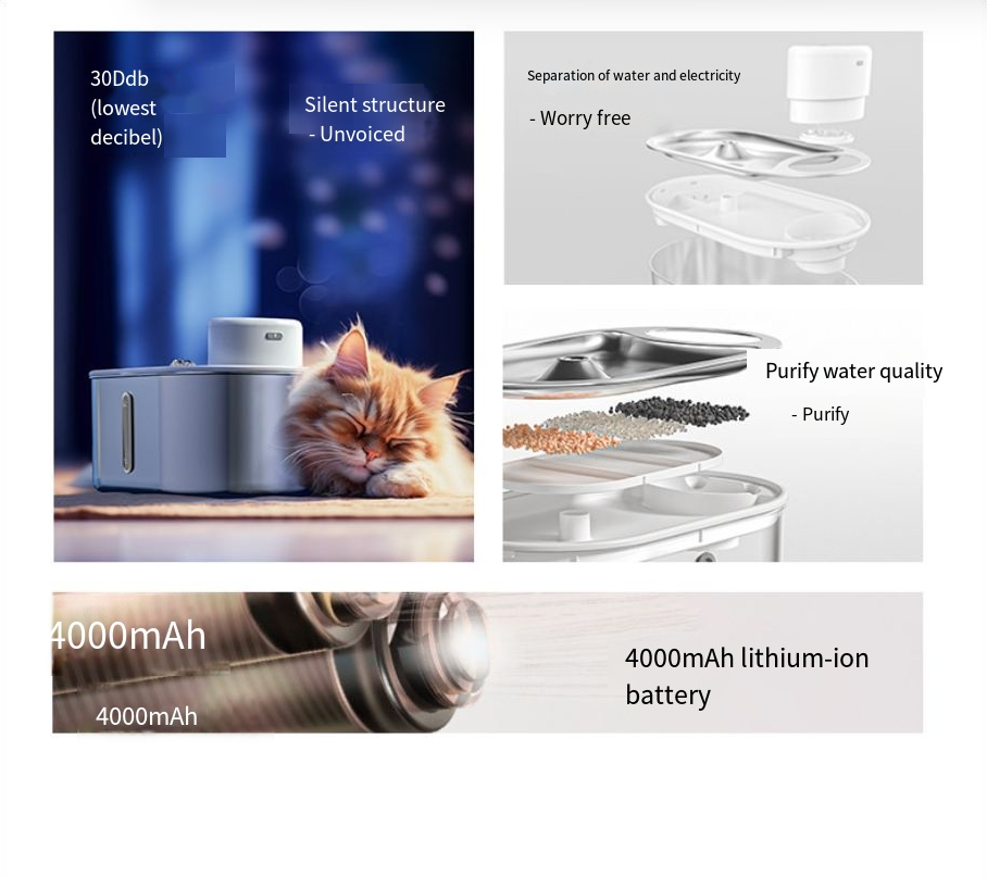 Sensor Stainless Steel Pet Water Fountain
