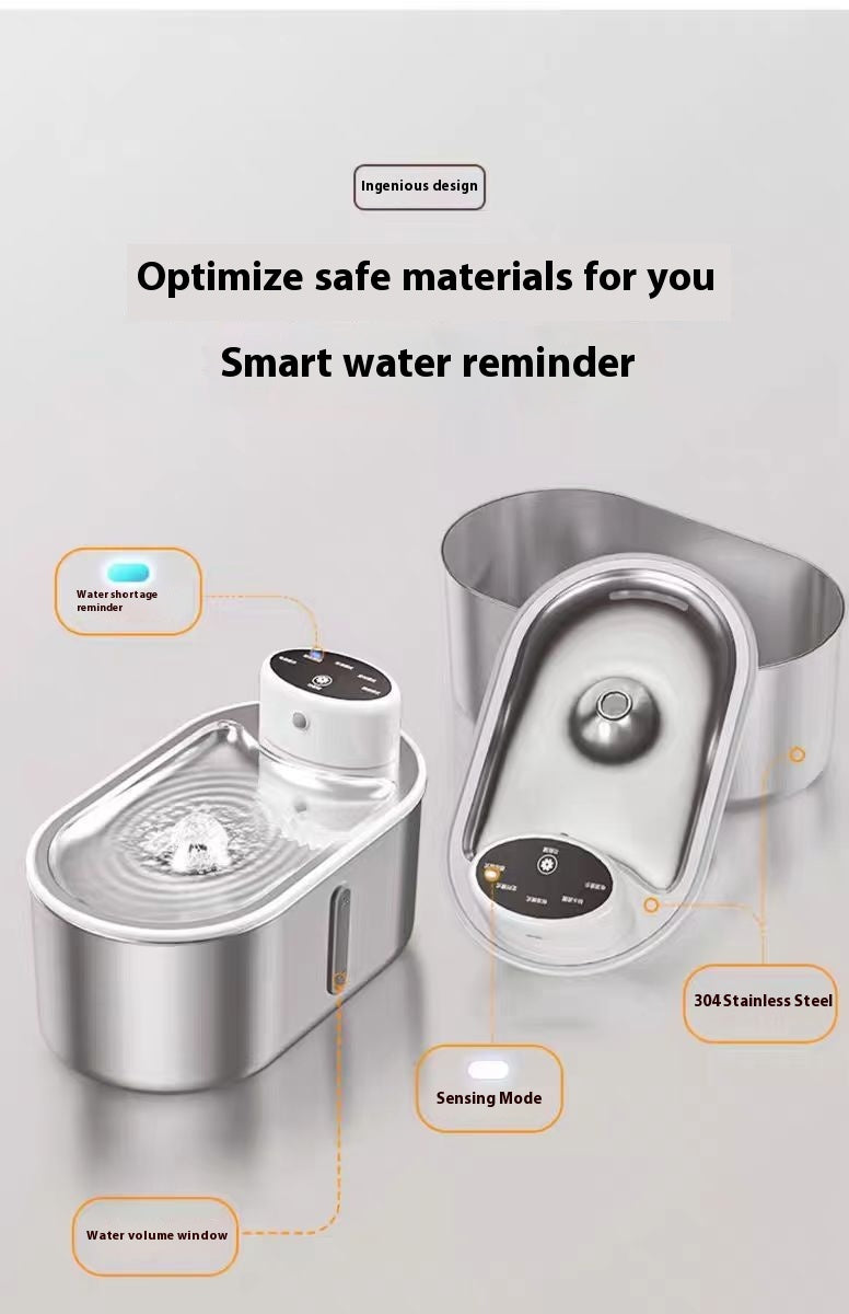 Sensor Stainless Steel Pet Water Fountain