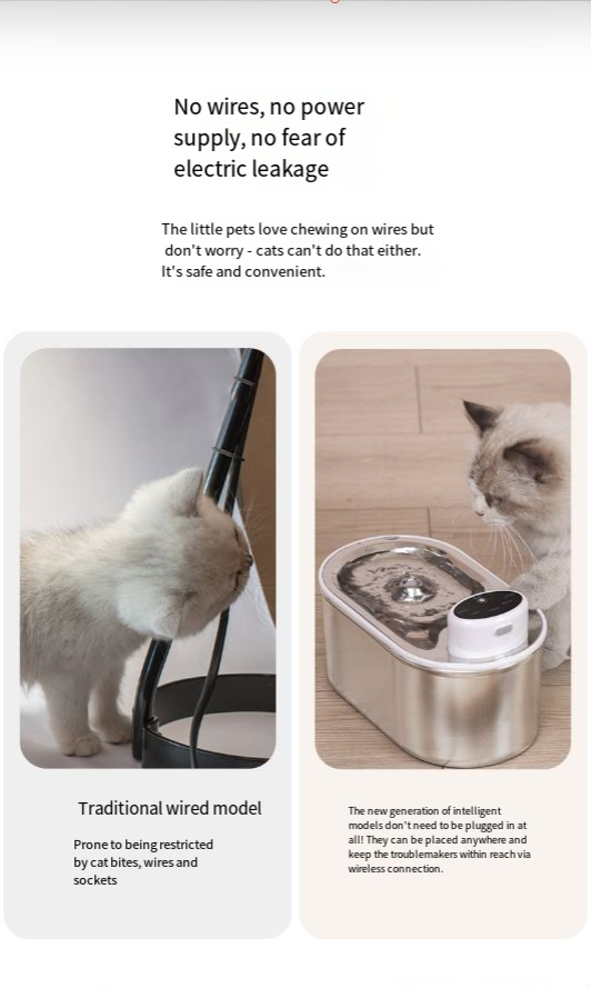 Sensor Stainless Steel Pet Water Fountain